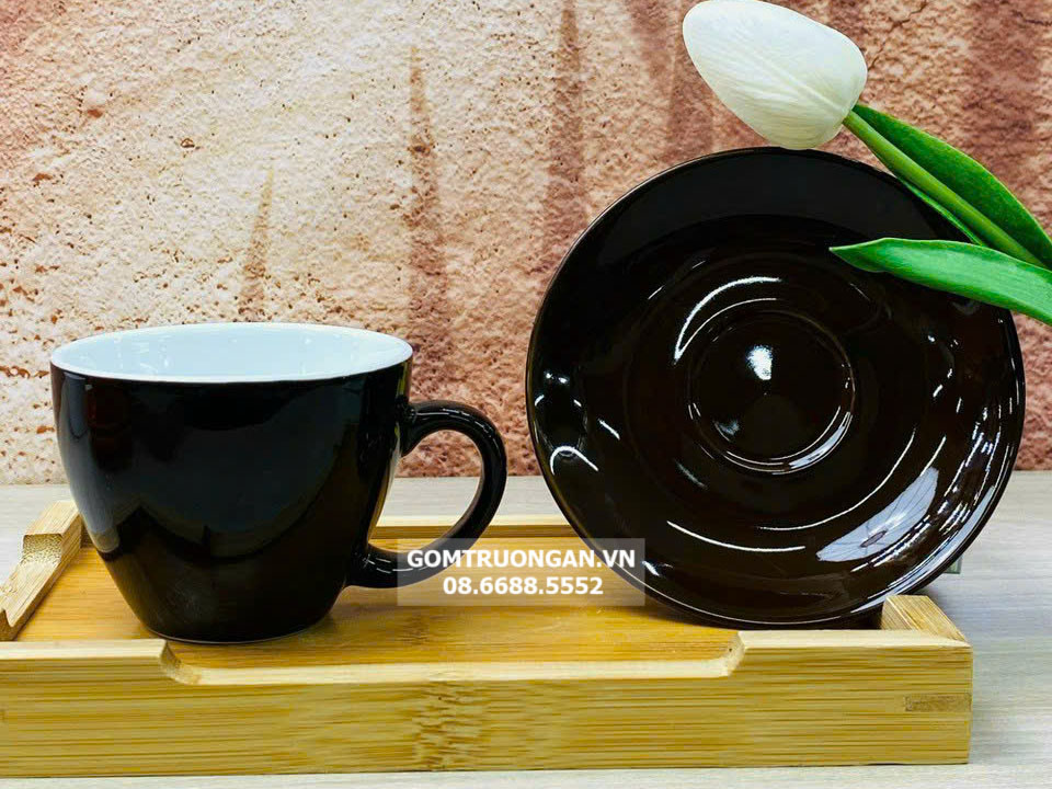 Cốc tách ly sứ cao cấp uống cà phê Cappuccino 180ml 3